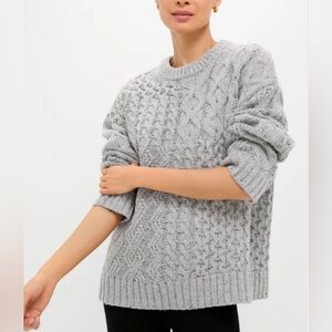 Tuckernuck Light Gray Cable Knit Sweater - Size XS